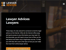 Tablet Screenshot of lawyeradvices.com